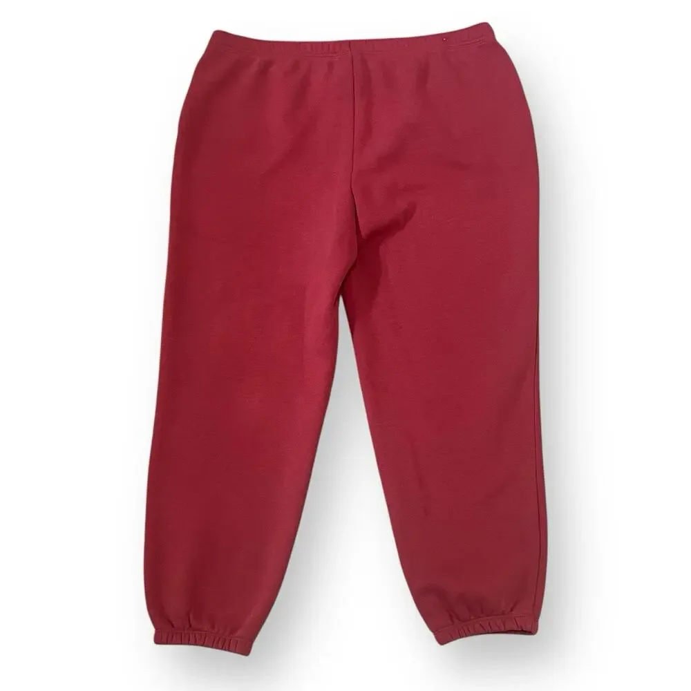 Champion Women's Fleece Jogger Size 2XL Redwood Red Elastic Waist Drawstring